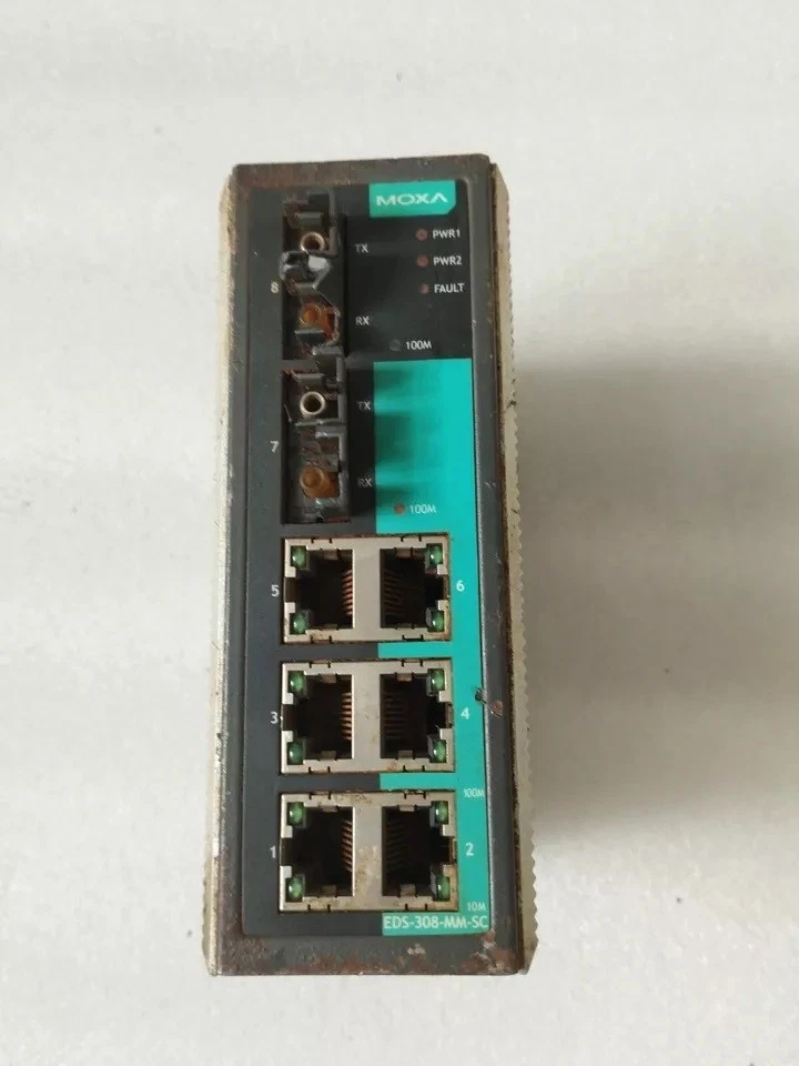 MOXA EDS308MMSC UNMANAGED ETHERNET SWITCH TESTED OK